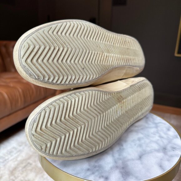 AUTHENTIC *GOLDEN GOOSE* Creme, Black, Gold Mid-Star * Size 10 - Picture 4 of 6